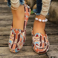 SHOWLU FASHION STORE women's floral loafers featuring elegant slip-on fabric driving flats with colorful floral patterns.