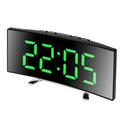 Showlu Smart General LED mirror digital alarm clock with USB display, featuring sleek design and clear time display.