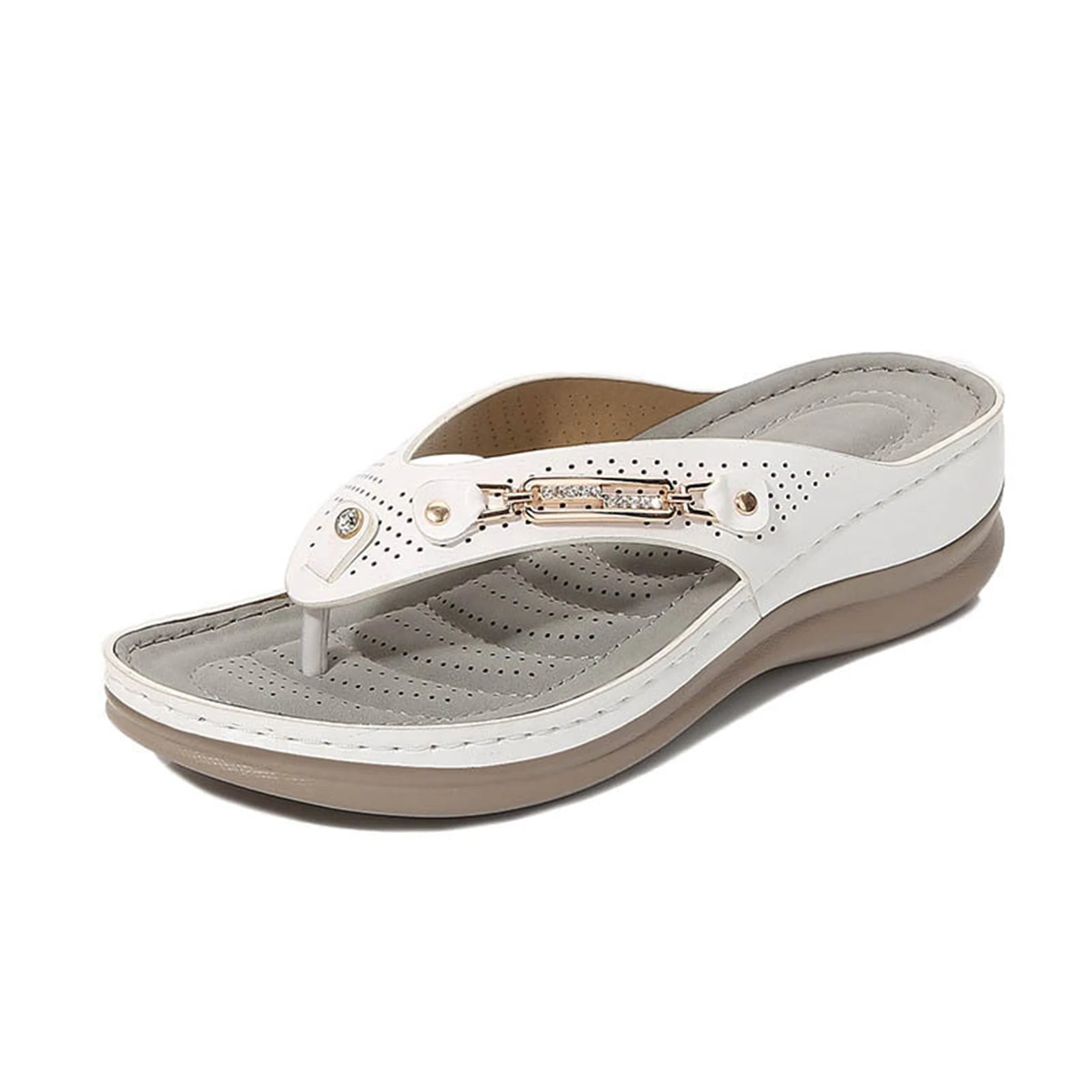 Women's soft cushion flip flops by Showlu Fashion, thong sandals with casual orthotic support and comfortable slip-on design.