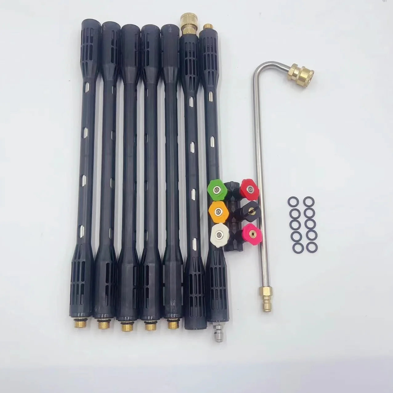 Showlu Smart General pressure washer quick-connect adapter set with multiple fittings for easy water hose attachment.