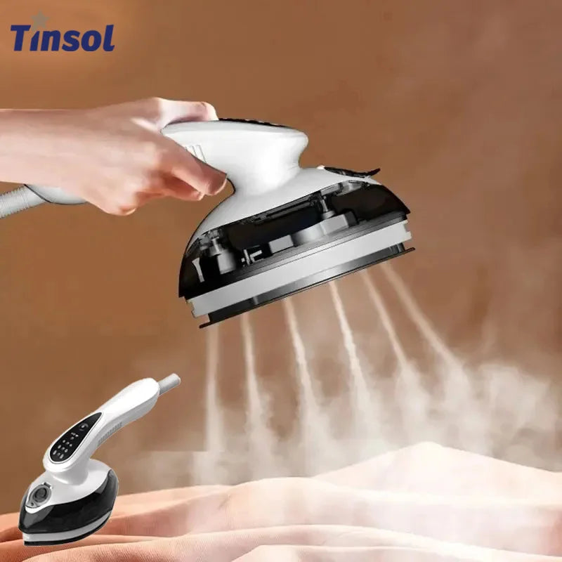 Showlu Smart General Tinsol 1100W portable garment steamer iron with a sleek design and steam handle for easy clothing steaming.