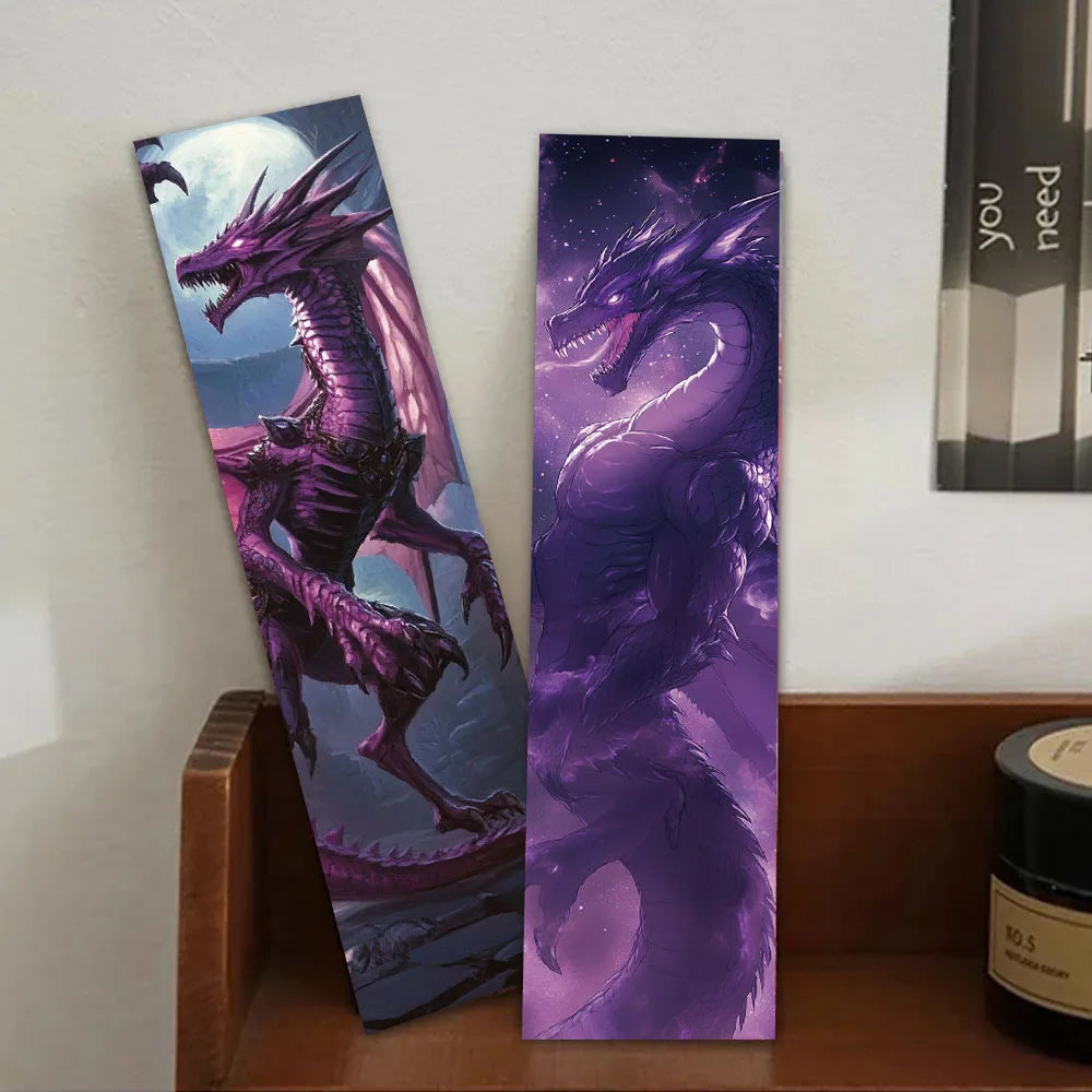 Showlu Majestic Dragon Wings paper bookmarks, set of 30, featuring aesthetic stationery with detailed dragon wing design.