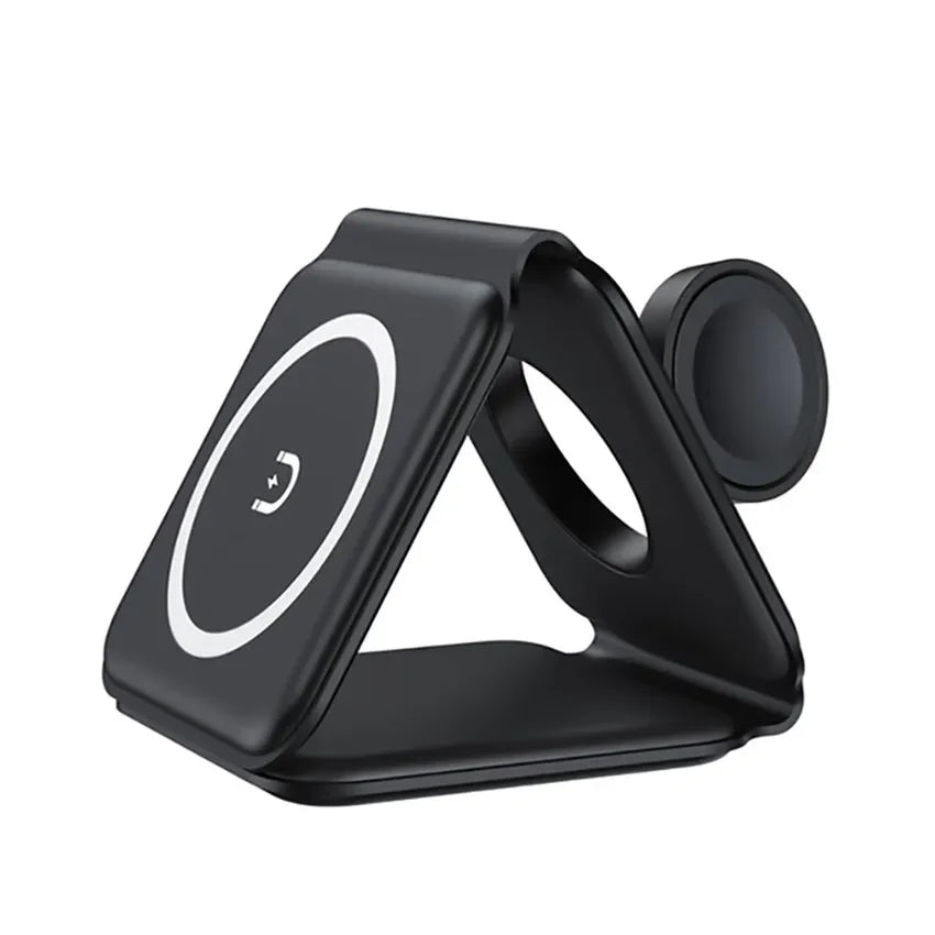 Showlu Smart General 3 in 1 wireless charging station with multiple device charging pads and sleek design.