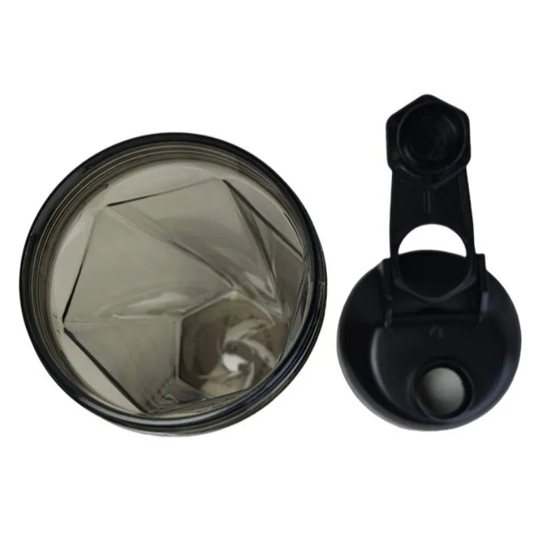 600ml FUYAOZHISHANG vortex mixer shaker bottle with Tritan plastic, ideal for protein shakes and fitness beverages.