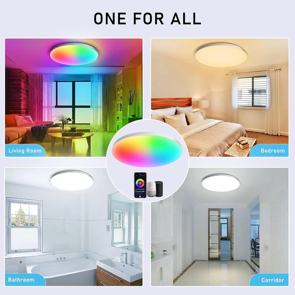 Showlu Smart General LED smart ceiling panel with sleek, modern design, illuminated surface, and integrated smart lighting features.