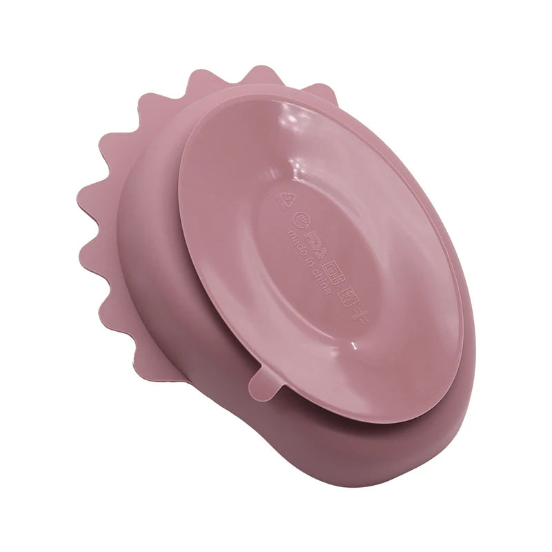 Showlu Fashion Store silicone dog slow food bowl with anti-slip and anti-knockover features for feeding and training.