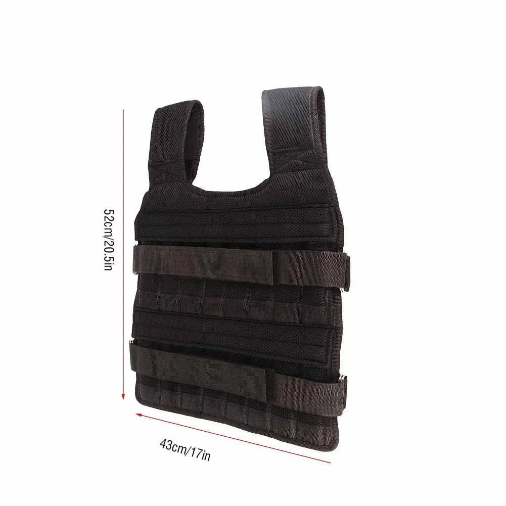 SHOWLU 20kg weighted vest for men, adjustable cotton training jacket with padded design for fitness and strength training.