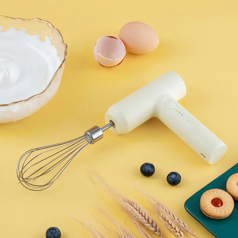 Showlu Smart General electric egg beater with stainless steel beaters and ergonomic handle, ideal for kitchen baking tasks.