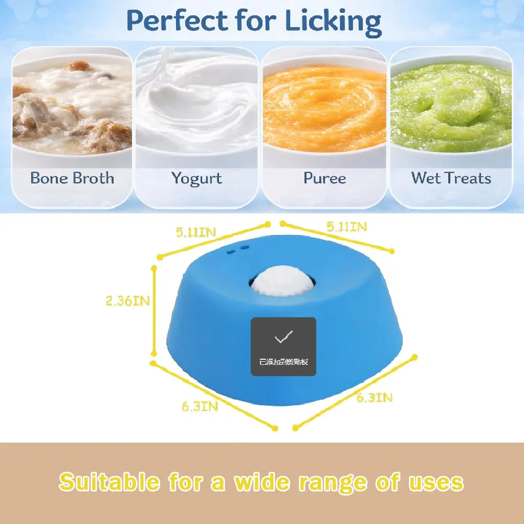 Showlu Smart General pet slow feeder lick mat with textured surface for engaging your dog during mealtime or treats.