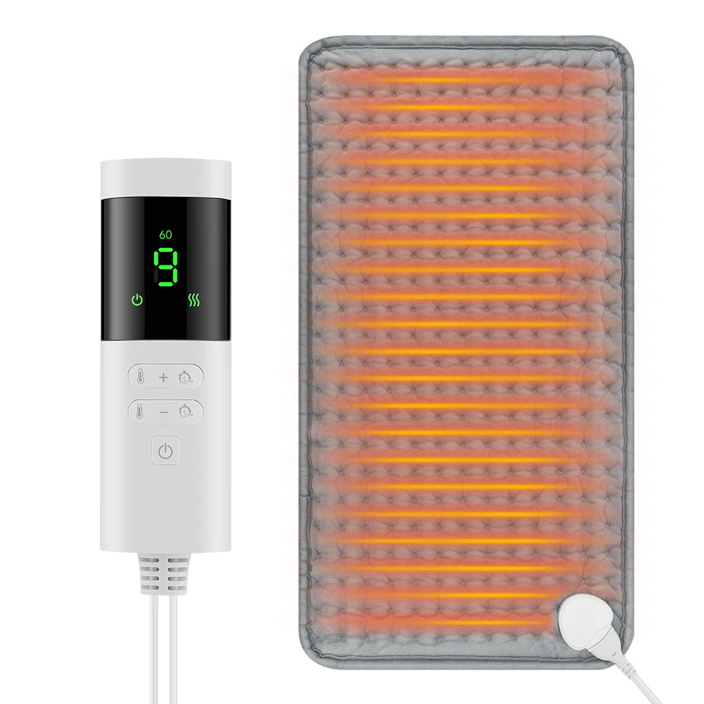 Showlu Smart Electric Heating Pad with adjustable temperature and timer, plush and warm for comfort and relaxation.