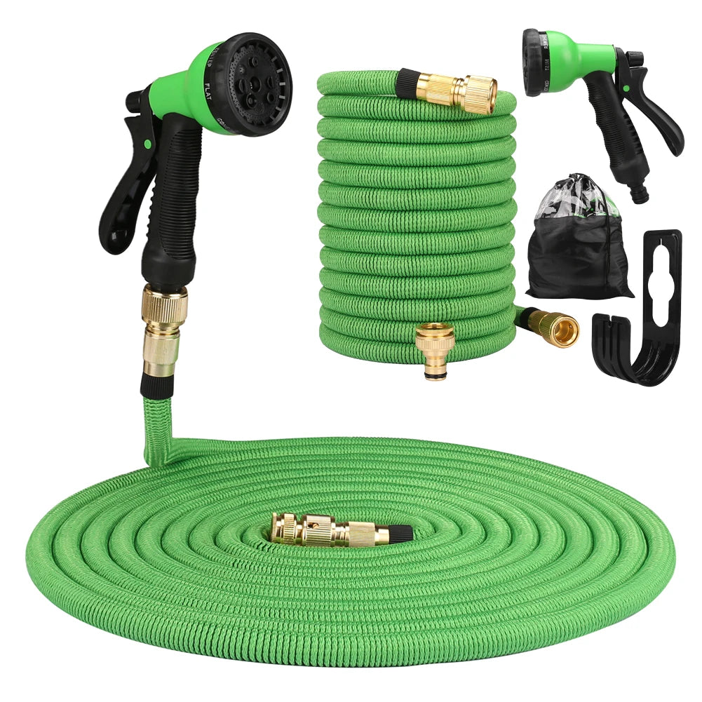 Showlu Smart General 50ft high-pressure washer hose coiled for use with power washers, durable and flexible for outdoor cleaning tasks.