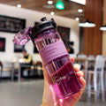 1.7/2.7L Large Capacity Sports Water Bottle Plastic Drinking Bottles with Time Scale Outdoor Camping Hiking Gym Men Water Kettle