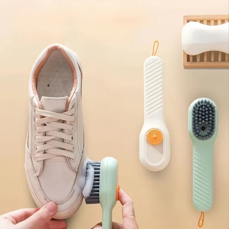 Showlu Smart General portable shoe cleaner brush with soft bristles for easy shoe cleaning in a compact design