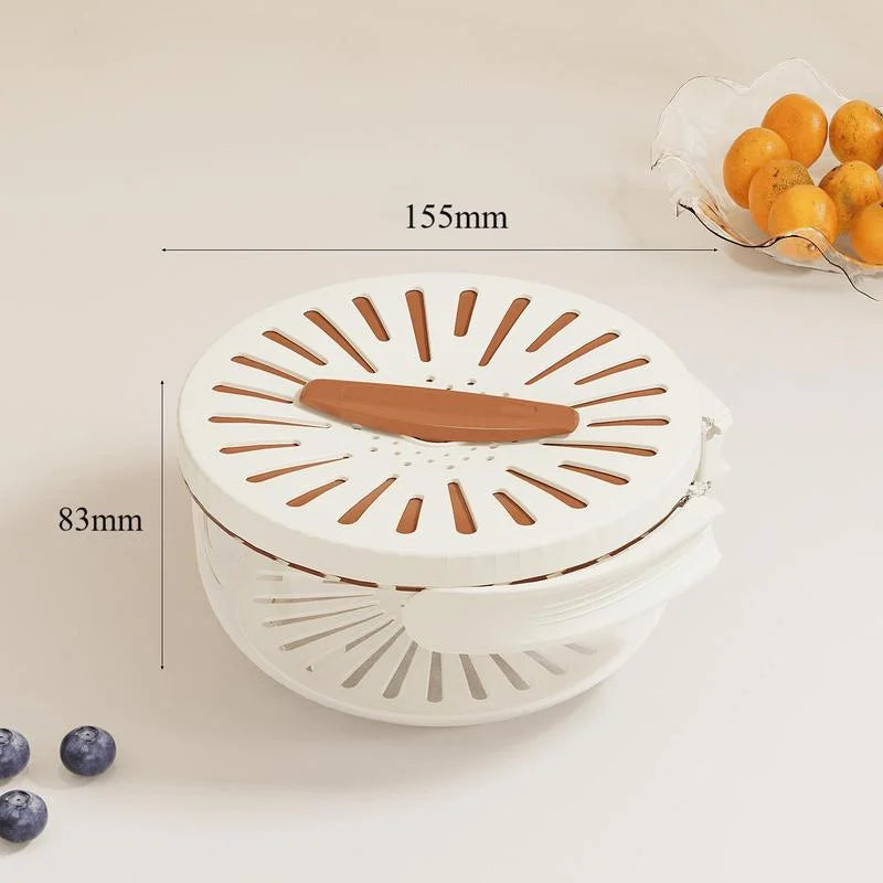 SHOWLU FASHION STORE Kitchya Folding Vegetable Fruit Cleaning Basket, kitchen drainage box for washing and draining produce.