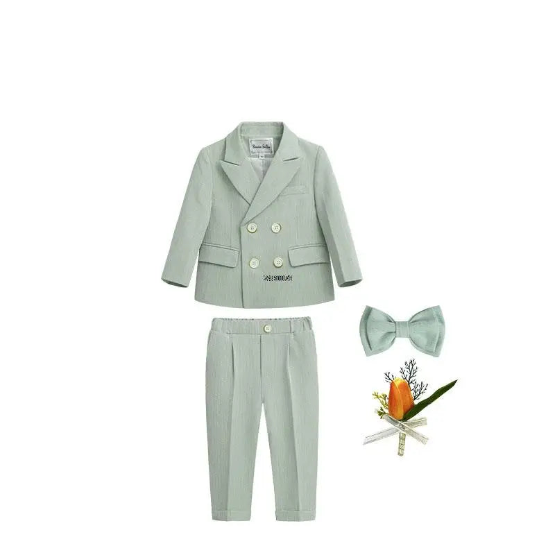 PsyMonster Boys formal wedding suit by SHOWLU FASHION STORE featuring a double-breasted blazer in stylish performance fabric.