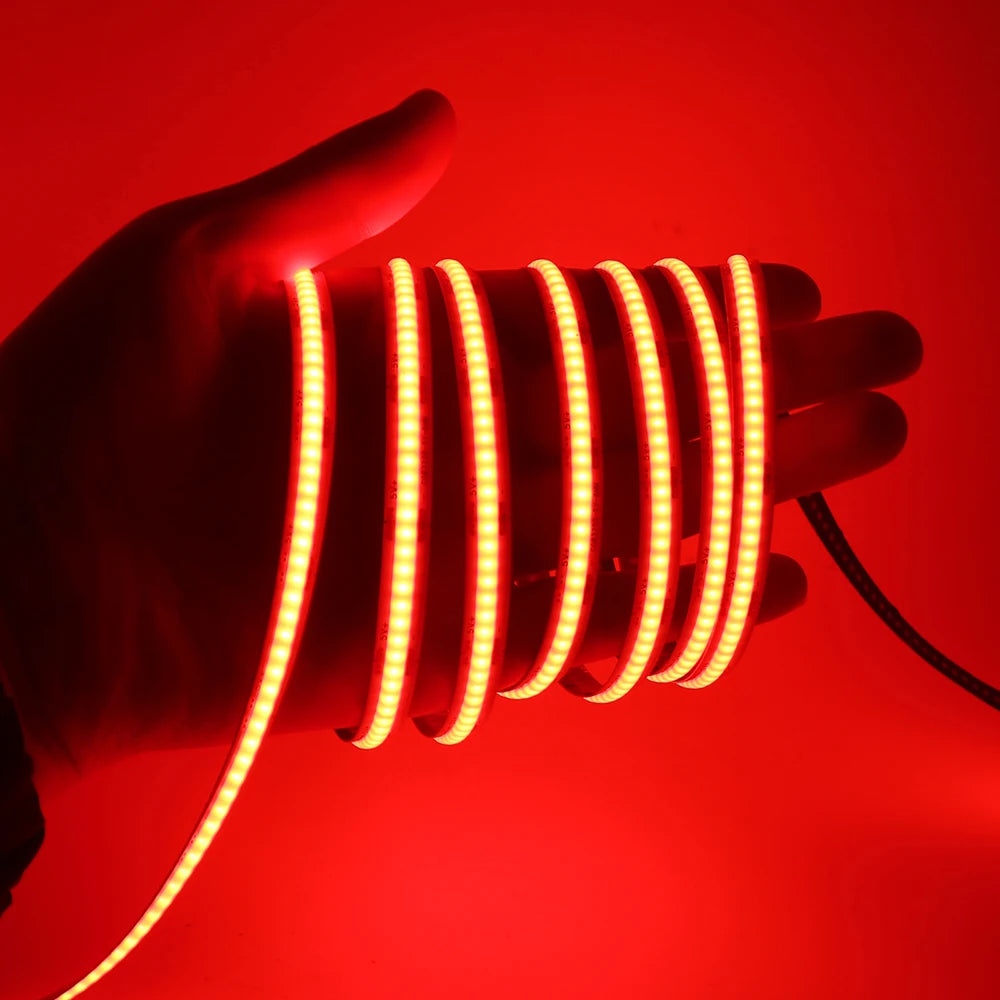 Showlu Smart Motion Sensor LED strip light with 5V USB connection, showcasing the flexible, illuminated strip with motion detection features.