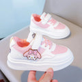 Sanrio Kuromi Melody kids casual sneakers with anti-slip soft sole, featuring colorful design and comfortable fit for children