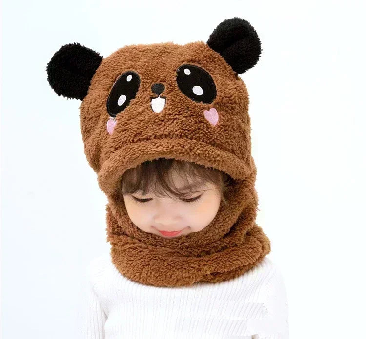 Colorful cartoon hat for kids with fleece lining, thick winter cap for boys and girls, suitable for newborns to 18 years old.