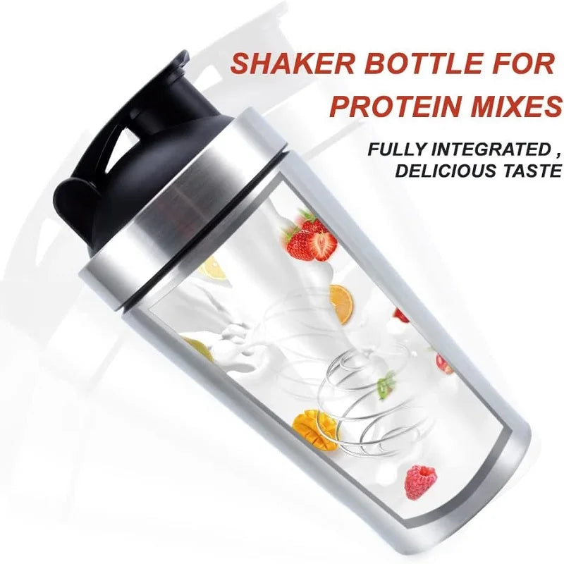 Stainless Steel Protein Powder Shaker Bottle With Steel Ball Leak Proof Gym Fitness Sport Whey Shakes Cup Fitness Sports Mug