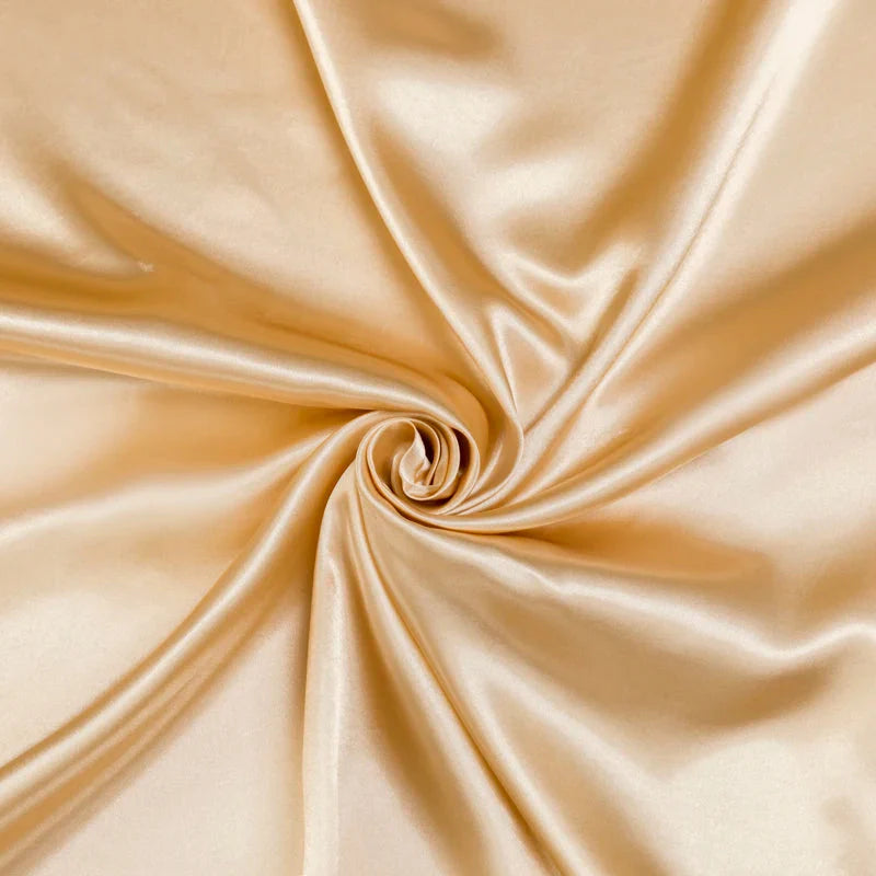 SHOWLU Satin Silk Flat Bed Sheet in smooth polyester with 500TC, featuring a luxurious, shiny finish and elegant bedding design.