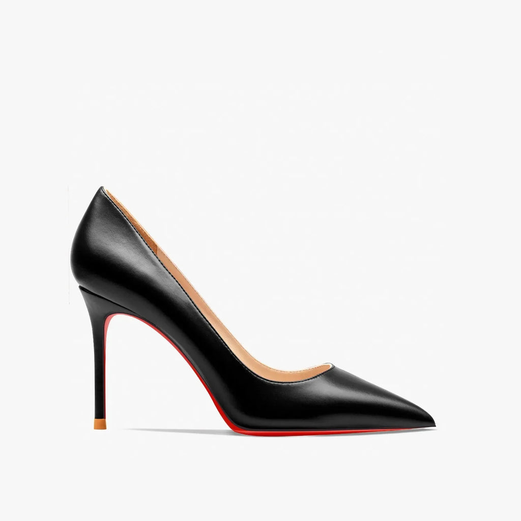 Red high heel pumps for women with pointed toes and 12cm heels, stylish footwear by SHOWLU FASHION STORE.