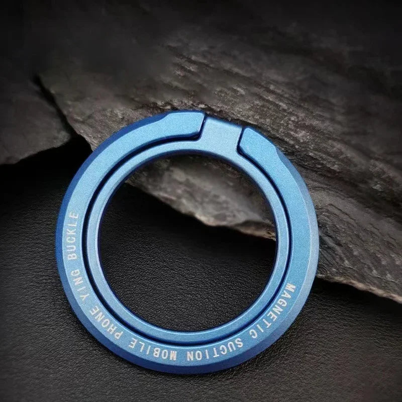 Magnetic Foldable Ring Holder and Removable Grip for MagSafe iPhone