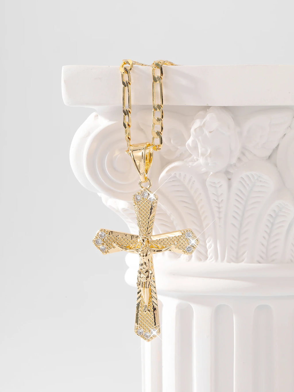 Showlu Fashion Showlu Women's Cross Pendant Necklace with Christian symbol, ideal for prayer, baptism, or Christmas gift.