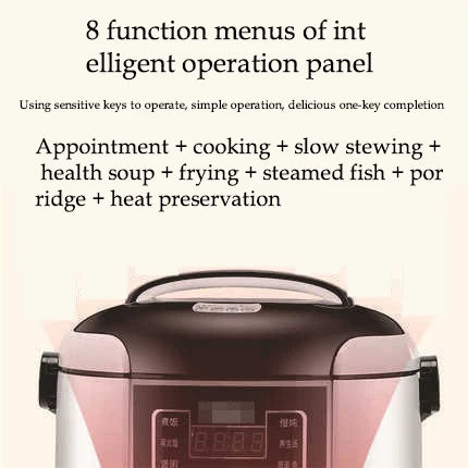 Showlu Smart General mini electric rice cooker with 2L capacity and 200W power, featuring a sleek portable design.