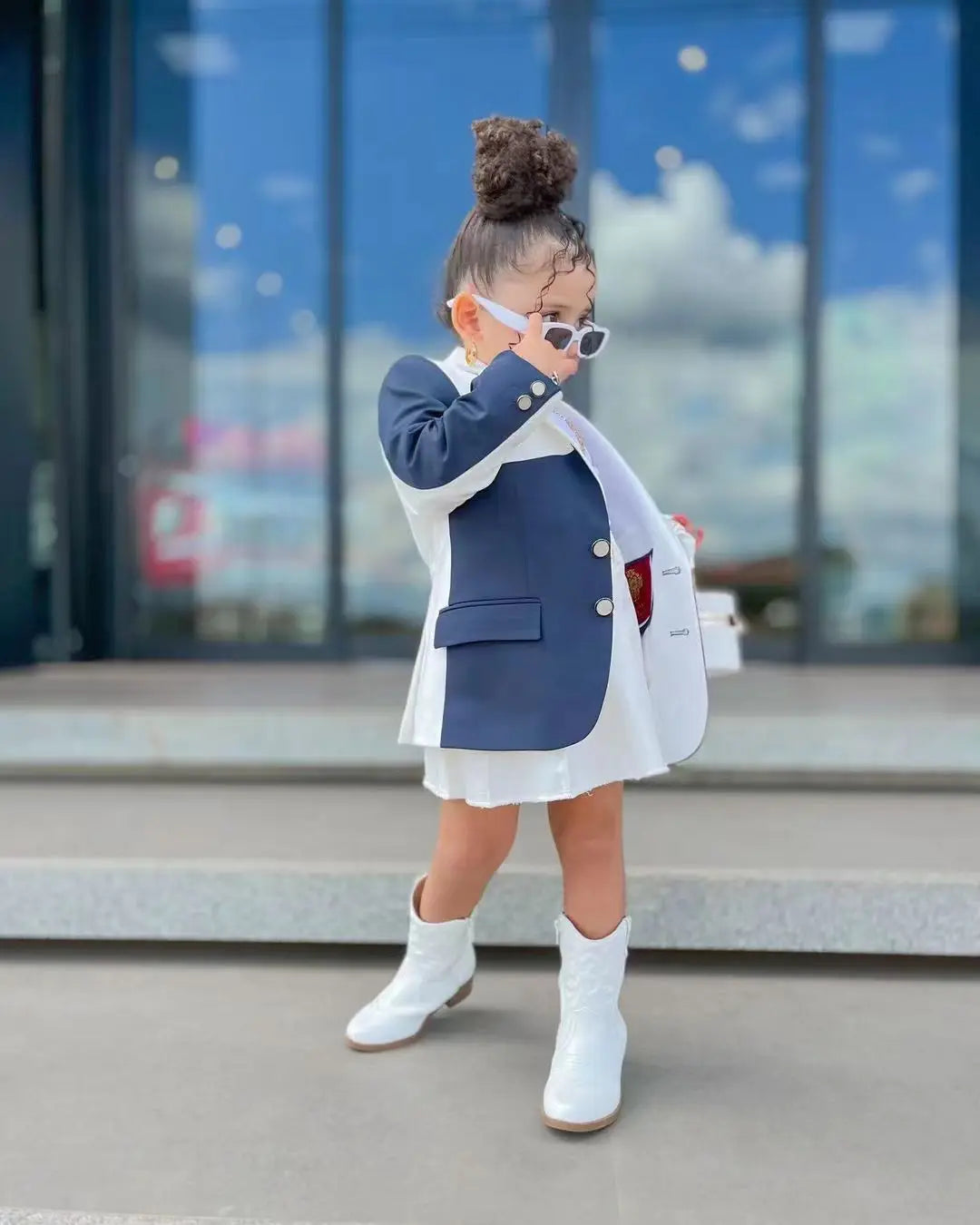 Autumn Winter Baby Girls Clothes Girl Blazer Jackets Coats Long Sleeve Children's Clothing Girl Button Blazer Coats For 3-8 Year