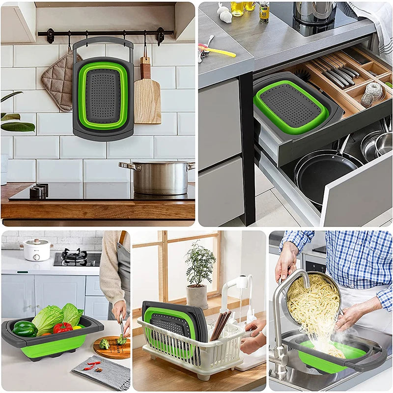 Showlu Smart General expandable kitchen sink strainer basket with mesh design to catch debris and prevent clogs.