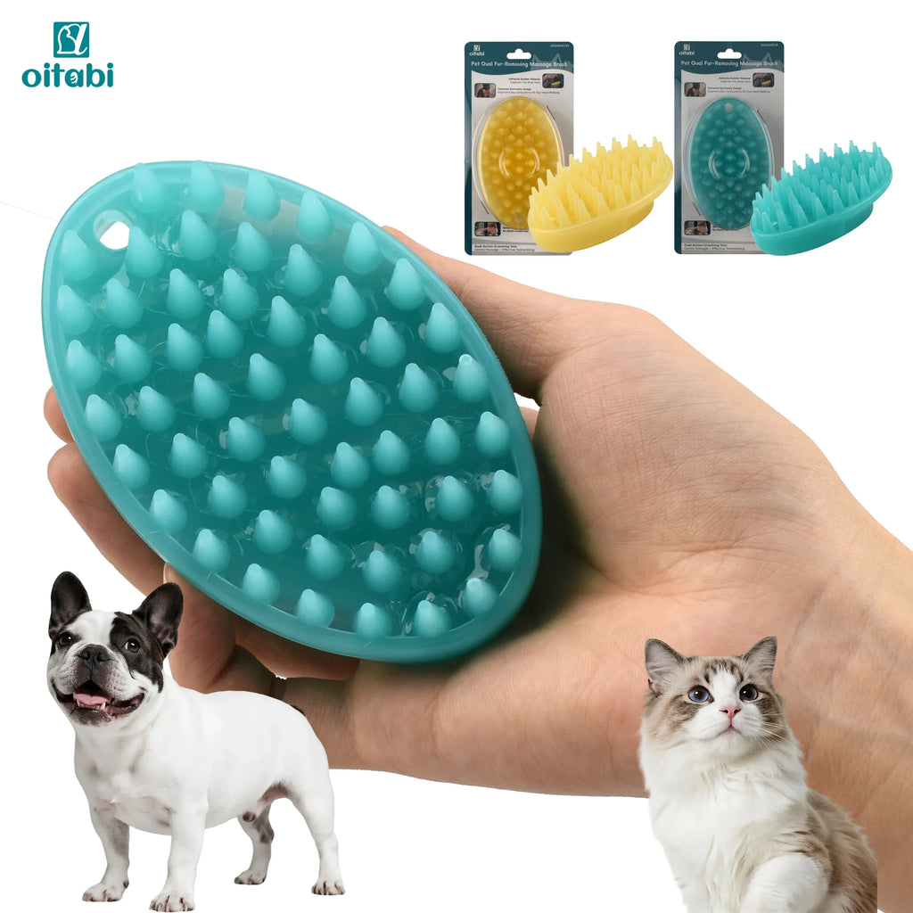 Showlu Smart General pet hair removal brush with ergonomic handle and bristles for effective hair cleanup on pets and furniture.
