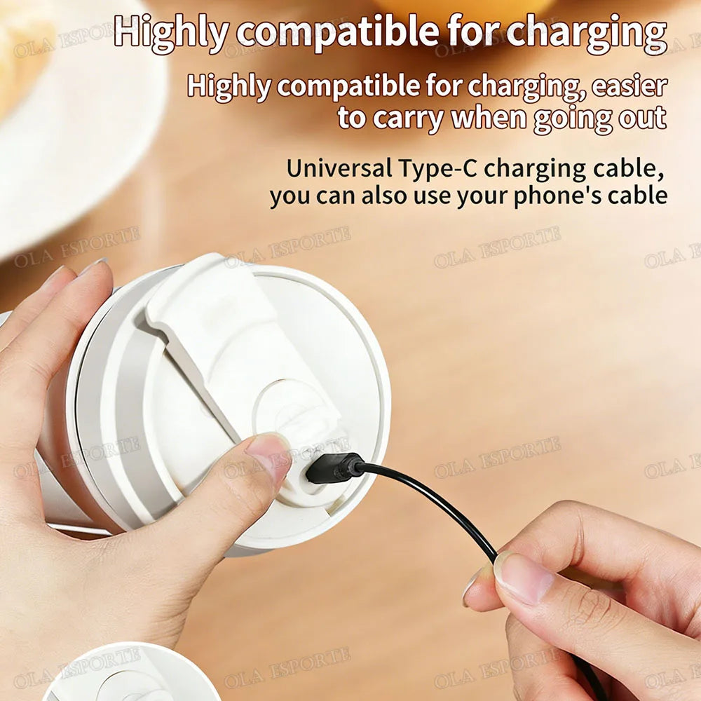 Portable USB Electric Automatic Mixing Cup Coffee Milk Stirrer 450ml Rechargeable New In Self-Stirring Shaker Cup Outdoor Sports