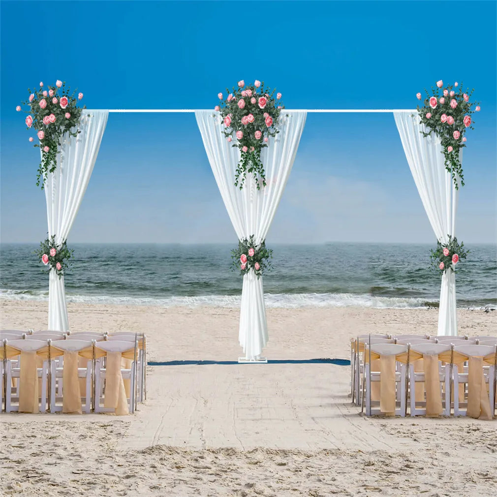6Mx3M Heavy-duty Adjustable Wedding Backdrop Stand,  Drape Pipe Support Adjustable Kit