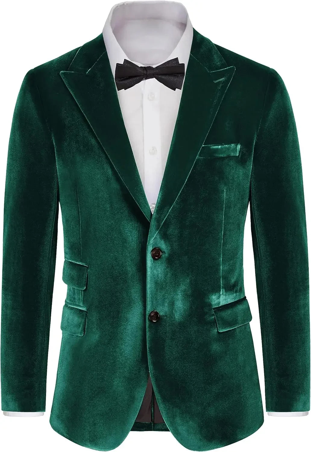 Mens Velvet Blazer Two Button Slim Fit Suit blazer for Men Prom Wedding Business Dinner Party Men Suits Outfits