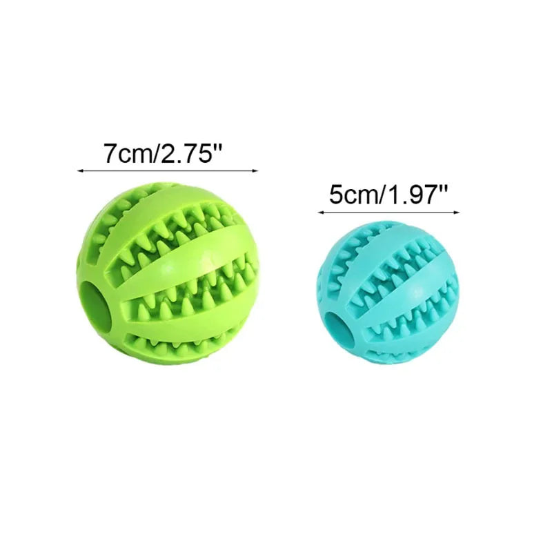 Showlu Smart General interactive rubber dog chew ball with treat dispenser, designed for teeth cleaning and puppy training.