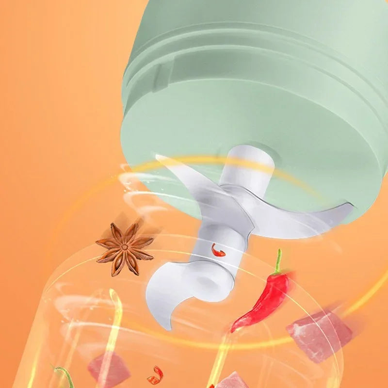 Showlu Smart General mini electric garlic grinder with stainless steel grinding chamber and compact design for easy use