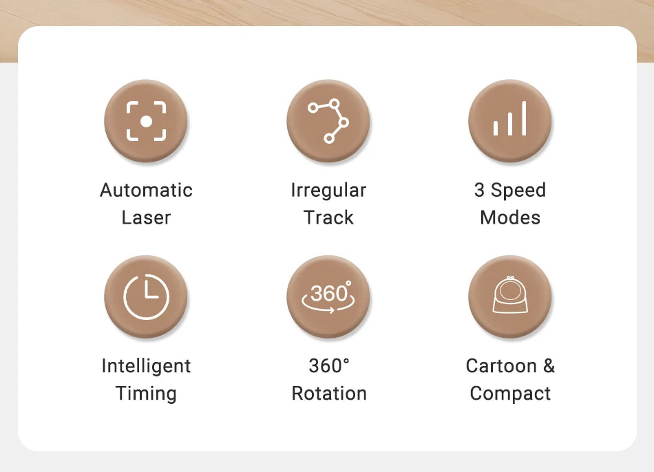Showlu Smart General automatic pet laser toy showing a sleek device projecting laser beams for interactive play with cats and dogs.