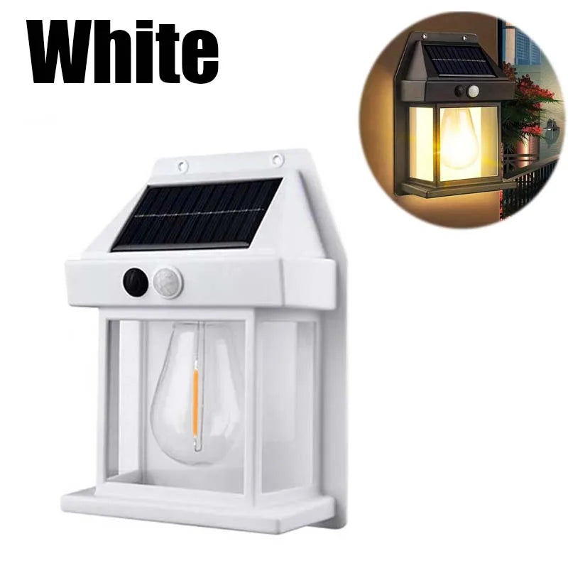 Showlu Smart Solar Motion Sensor Wall Light with waterproof IP65 LED design, ideal for outdoor security and illumination.