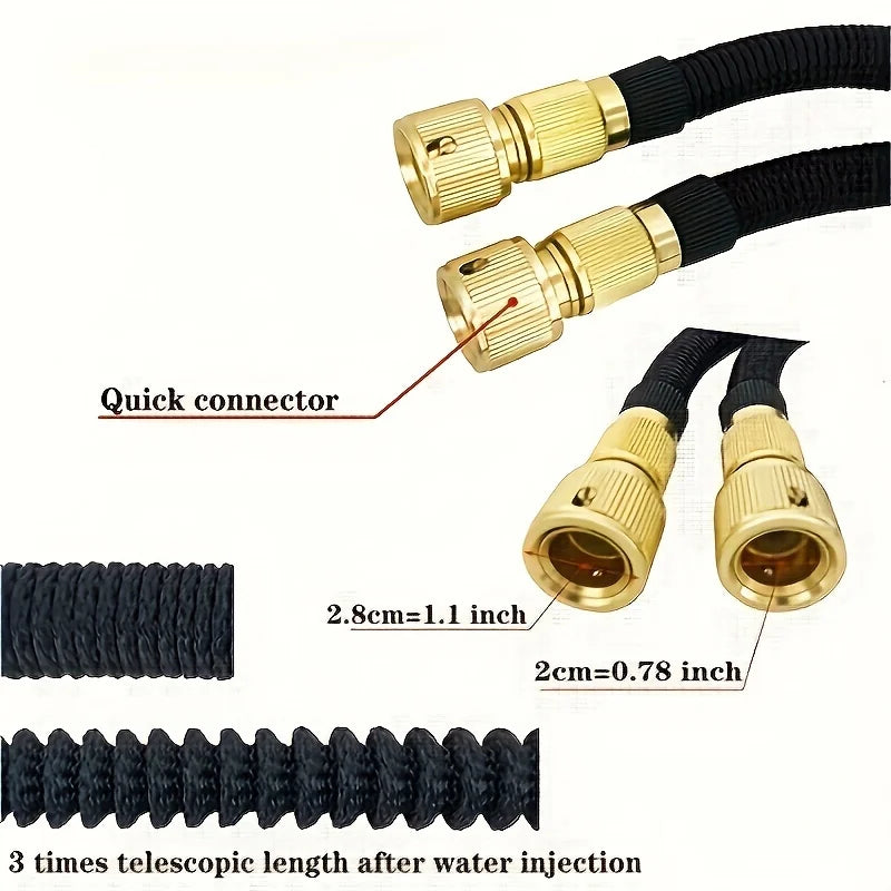 25ft high-pressure washer hose by Showlu Smart General, flexible and durable for cleaning and gardening tasks.
