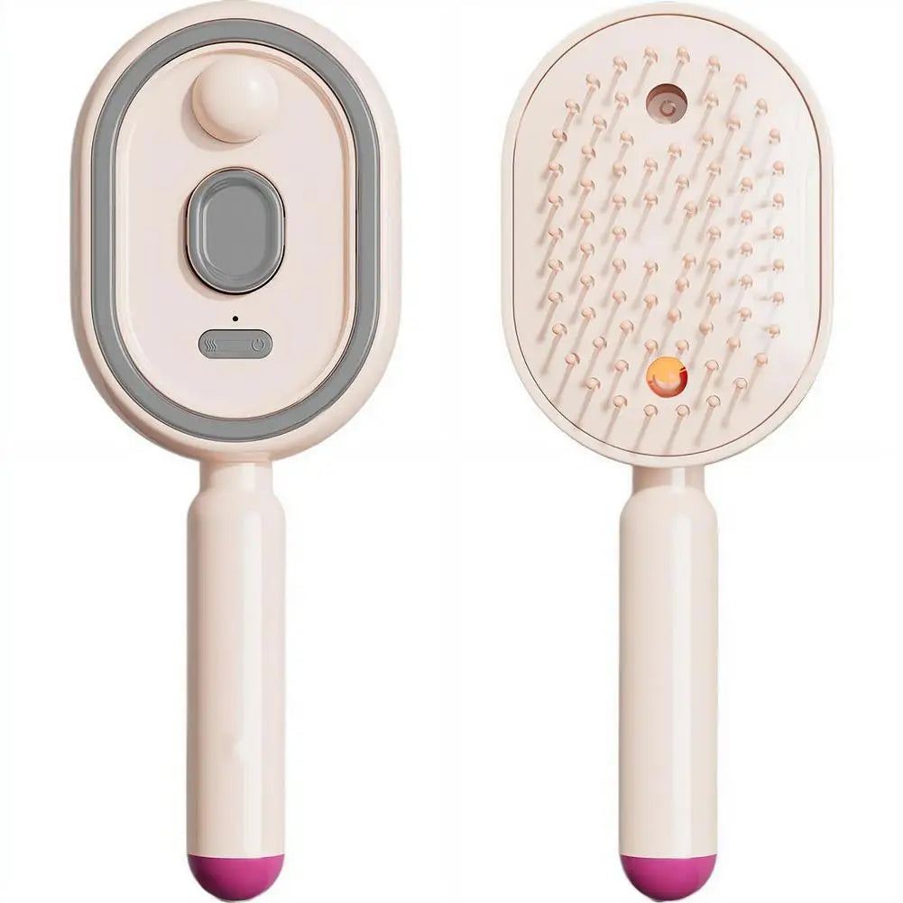 Showlu Fashion Store Curl Refresh Detangling Brush head with SPA spray comb, massage hair brush, anti-static, self-cleaning airbag design