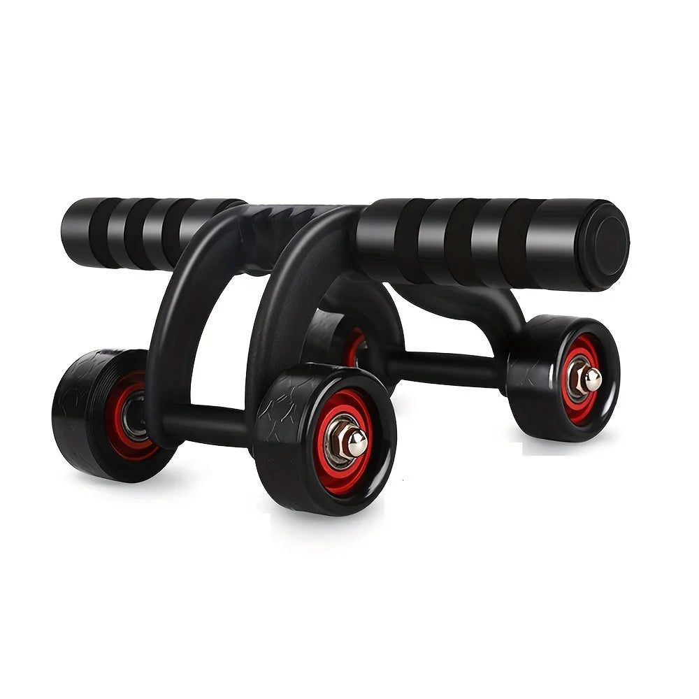 Showlu 4-wheel abdominal exercise roller for core strength training, featuring sturdy handles and durable design for effective workouts.