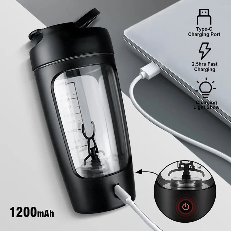 500ml Portable Electric Protein Shaker Bottle