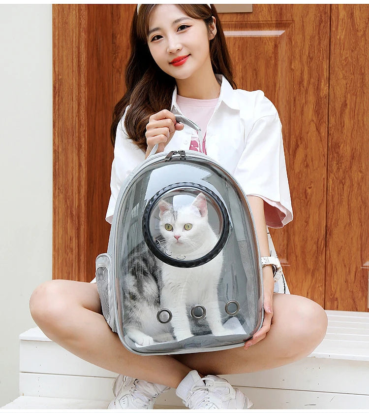 Showlu Smart General pet carrier backpack with adjustable straps and mesh ventilation for comfortable pet travel.