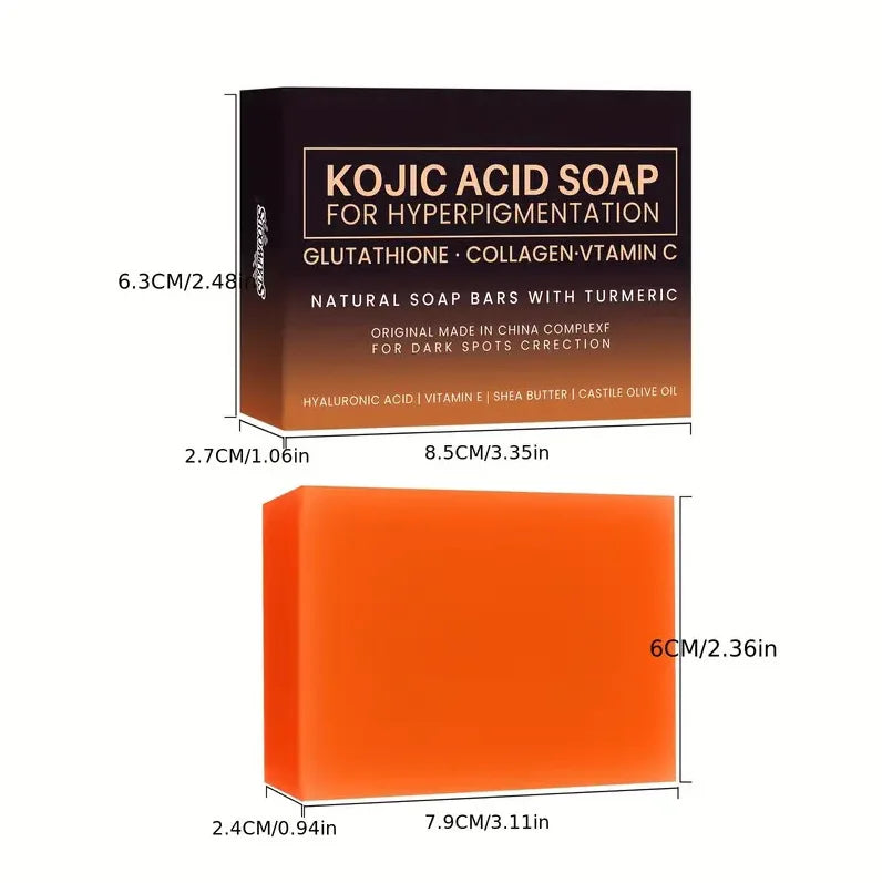 100g Kojic Acid Soap by Showlu Fashion Store, Glutathione papaya hand and face cleanser with makeup remover features.