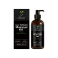 OceAura Anti-Cellulite Oil with lemon and grapefruit for firming and massage, shown in a sleek bottle on a white background.