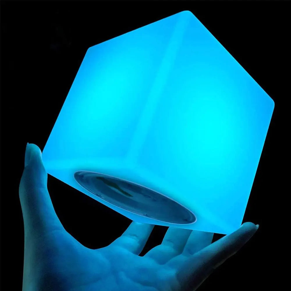Showlu Smart General LED Smart Mood Cube with colorful lighting, compact design, and modern aesthetic for ambient lighting.