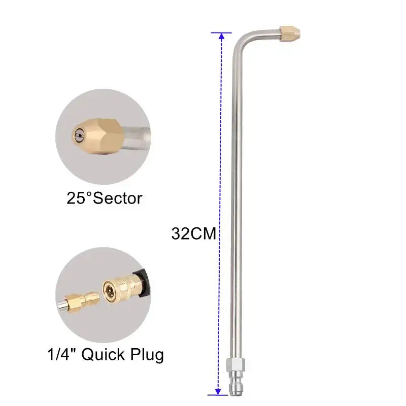 High pressure wash gun extension spray wand for cleaning, featuring a durable, ergonomic design for effective water jetting.