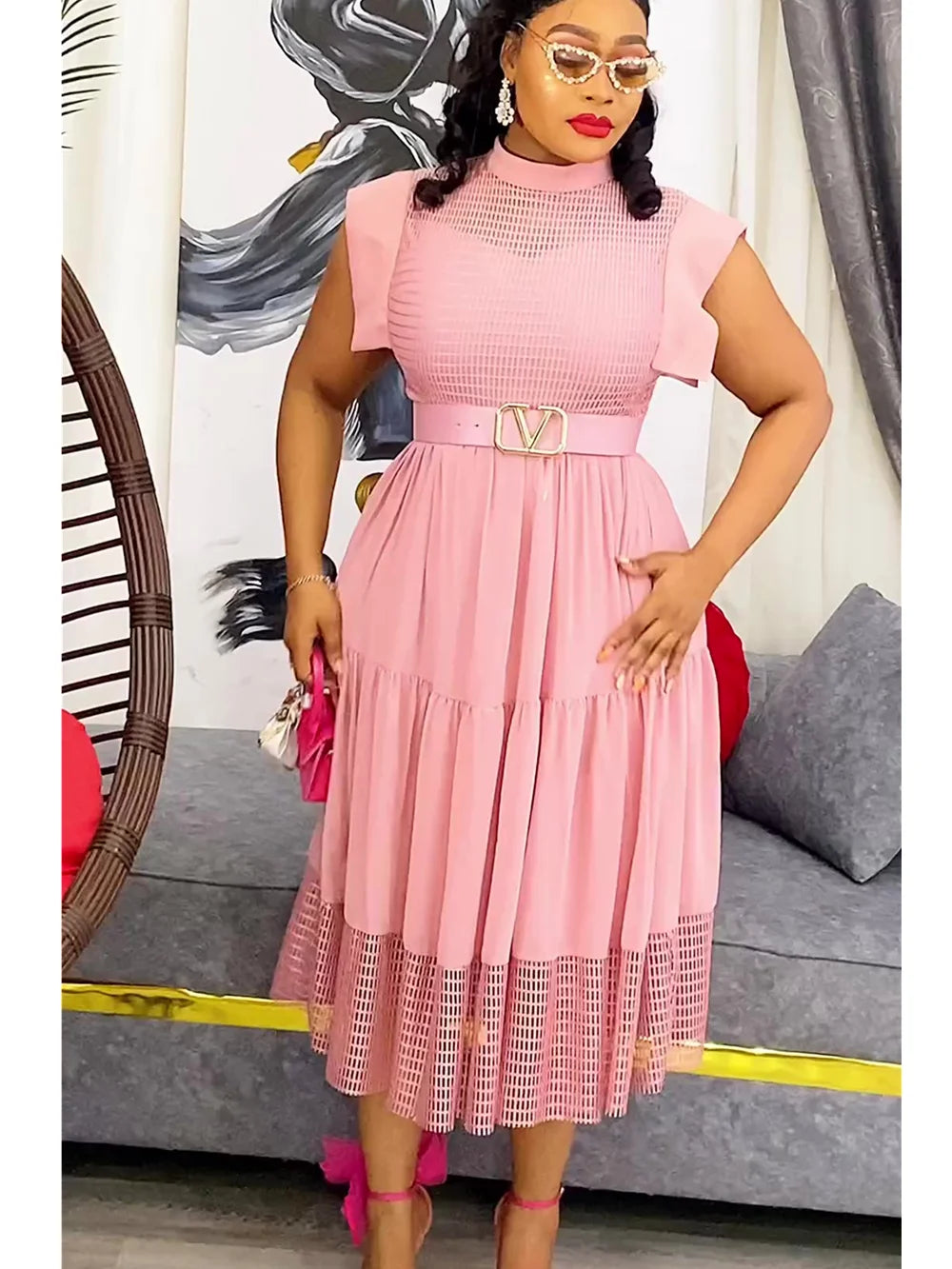 Plus Size African Party Dresses for Women 2024 New Fashion Dashiki Ankara Lace Wedding Gowns Elegant Turkey Muslim Maxi Dress