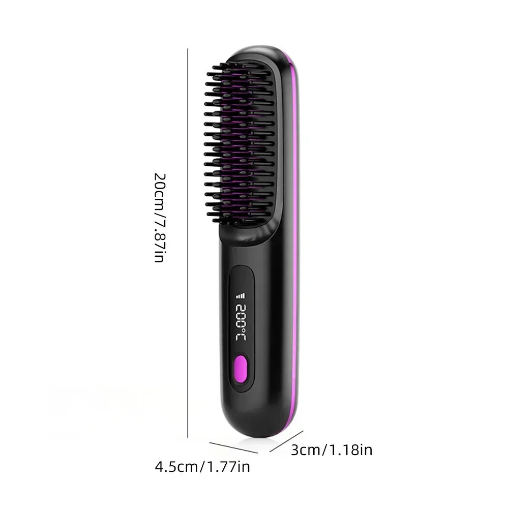 Showlu Smart General cordless hair straightener comb with fast heating and 35W power, shown in a close-up image.