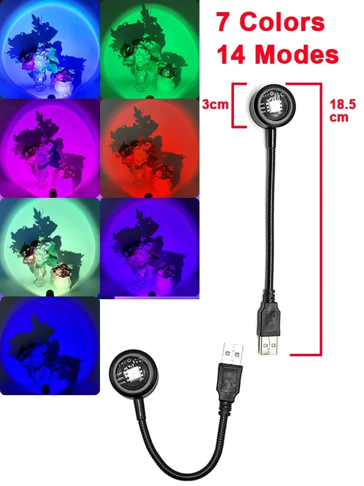 Showlu Smart General LED Sunset Rainbow Bar displaying vibrant rainbow colors in a sleek, modern light fixture.